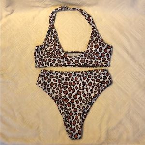 Animal Print Lg Shein High Waisted Bikini Set